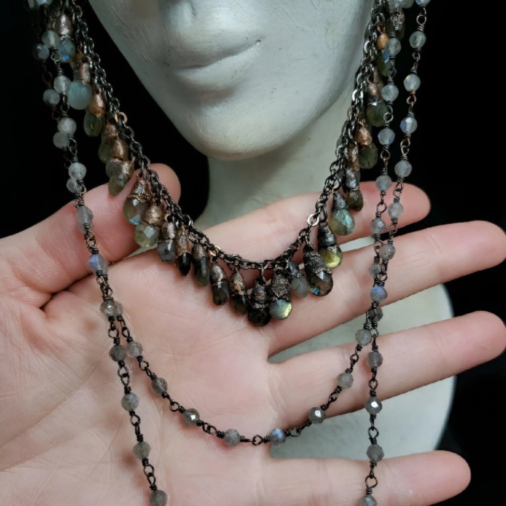 Labradorite bib statement strand